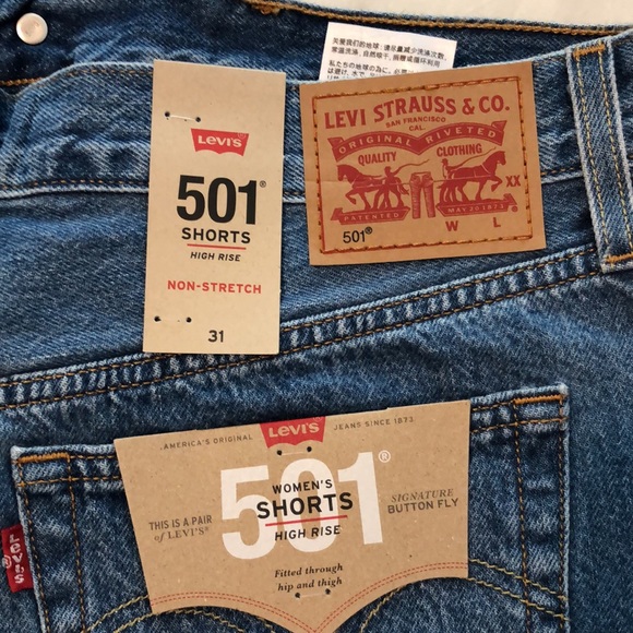 NWT Levi 501 high rise shorts - Picture 4 of 4